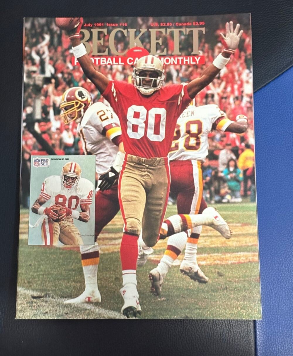 Jerry Rice 1991 Beckett Football Card Monthly Magazine